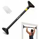 Pull Up Bar for Doorway No-Screw, Adjustable Width (74-95cm), 200kg/440 lbs Capacity, with 360° Lock & 2x EXTRA Foam Padding for Ultimate Door Frame Protection, Home Chin Up Bar
