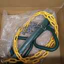 LadyRosian Gym Rings Trapeze Swing Bar 16", Heavy Duty 47" Chain Swing Set Accessories with Locking Carabiners, Monkey Bars for Backyard, Playground, Playroom (Green)