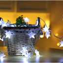 Twinkle Star 33FT 100 LED Star String Lights, Plug-in Fairy String Lights Waterproof, Extendable for Indoor, Outdoor, Wedding Party, Christmas Tree, New Year, Garden Decoration, White