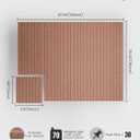 Bumusty Large Cork Board Alternative-48 x 36" Felt Bulletin Board Tiles, with 30 Pushpins, 70 Adhesive Tabs, Fine-Stripe 12-Pack, Cork Boards for Office Push Pin Board Felt Board-Terracotta