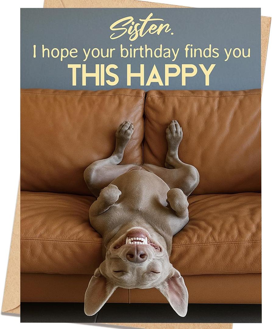 2 x Sister Birthday Card, Happy Birthday Gift for Sister