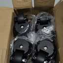 4 Pack Leveling Casters, Adjustable Heavy Duty Casters Set of 4, Swivel Plate Industrial Retractable Caster Wheels for Workbench,Machine, Equipment, Shelves (60F, 2200 Lbs Capacity, Black)