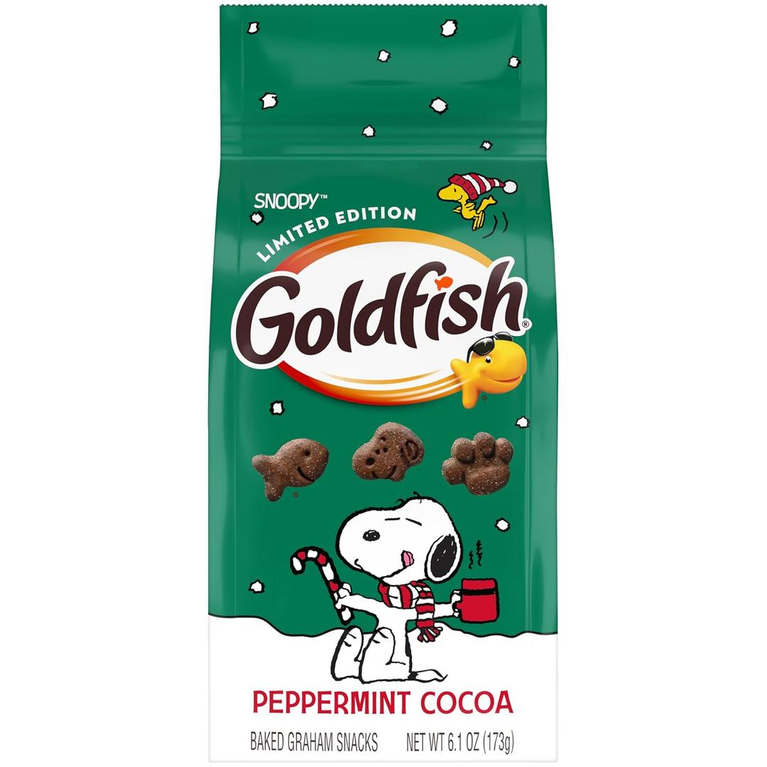 Goldfish Snoopy Peppermint Cocoa Graham Crackers, 6.1 Oz Bag