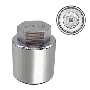 JL 710 for 27mm Nuts, Wheel Locking Nut Key for Jeep (JL) Dodge, Wheel Lock Nut Socket Adapter Anti-Theft Lug Nut Removal Tool, Anti-Theft Screw Remover