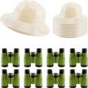 16 Pcs Kids Safari Party Favors Kit 8 Explorer Hats 8 Plastic Binoculars Toys for Boys Girls Jungle Pretend Play Bird Watching Costume Dress Up Gifts