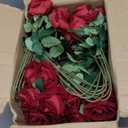 50 PCS Burgundy Roses Artificial Flowers, Fake Roses with Stem Realistic Silk Roses for DIY Wedding Bouquets Table Centerpieces Arrangements Baby Shower Birthday Home Decor Valentines Day Gift for Her