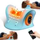 Neck Massager 2025, Neck and Shoulder Relaxer with Heat, 3 Modes, Portable Pillows for Pain Relief and Muscle Relax, 26 Angle Cervical Traction Device for Back, Shoulder (Light Blue)