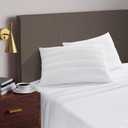 Serta Cooling Quilted Hypoallergenic Soft/Medium Bed Pillows for Side, Stomach or Back Sleepers (2 Pack) (Queen)