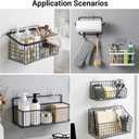 2 x Shower Caddy Adhesive Replacement, Adhesive Cable Clips for Wall, Traceless Cord Organizer & Wire Holders for for Home Office Wall, Desk, Car, LED Strips and Outdoor Lights