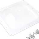 XMK RV Skylight Replacement,18" x 18" Skylight Outer Dome Fits All Standard 14" x 14" Openings,RV Skylight Cover for Camper Trailer Fifth Wheel Motorhome Shower/Roof,UV Block,Impact Resistant,Clear