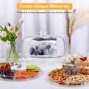 Cake Stand with Acrylic Dome Cover, 6-In-1 Multi-Purpose Cake Stand with Lid, 12.2", Acrylic Cake Stand, Veggie Platter, Salad Bowl, Dessert Platter, Punch Bowl, BPA Free