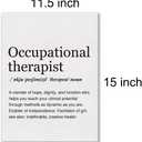 LEXSIVO Occupational Therapist Definition Print Canvas Wall Art Home Office Decor Modern Minimalist Painting 12x15 Canvas Poster Framed Ready to Hang Therapy Gift