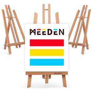 MEEDEN Table Easel Stand for Display: 3 Pack 20 Inch Art Beech Wooden Tabletop Easel for Sign Painting - Small Canvas Stand for Adults (Natural)