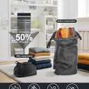 Travel Laundry Bag, Pump-Free Vacuum Compression Dirty Clothes Bag, Small Reusable Waterproof & Washable Laundry Bag, Wet and Dry Bag, Ideal for Suitcases, Road Trip Essentials (1 Pack) Black
