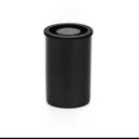 QWORK Film Canisters with Lids, 50 Pcs Plastic Camera Reel Containers 8 OZ, for Scientific Activity Small Accessories, Black