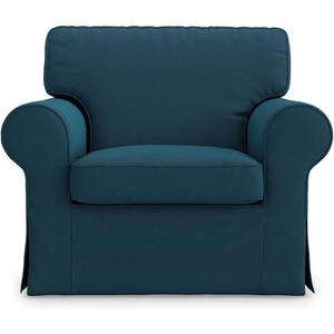Ektorp Chiar Cover Replacement for IKEA Ektorp Sofa Cover, Ektorp Armchair Cover, Ektorp Cover Only!(Dark Ocean)