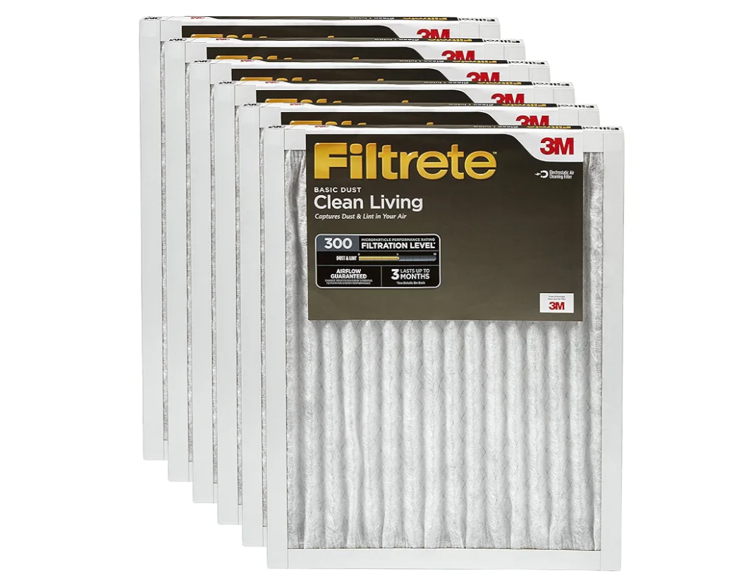 Filtrete Clean Living Basic Dust Filter, MPR 300, 16 x 25 x 1-Inches 5-Pack