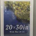 20x30 Poster Frame 4 Pack, 18x24 Mat, White Wood, for Picture