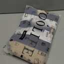 YOOLIFE Initial Canvas Waterproof Beach Tote Bag Zipper Personalized Gifts for Women Her Birthday Travel Beach Essential (Dark Blue)