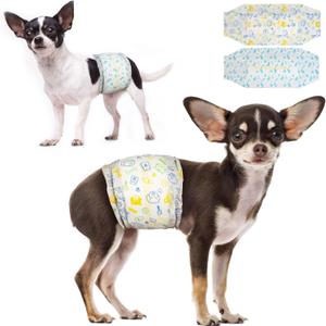 Dono Disposable Male Dog Diapers, Super Absorbent Male Dog Wraps for Small to Large Dogs, 360 Leak-Proof with Wetness Indicator,S,48PCS
