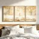 Framed Christian 3 Piece Wall Art, Jesus Leaves the 99 Sheep, 16x24 In