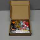 Racing Cake Toppers with Black Red Blue Balls Trophy Stars for Racing Birthday Decorations