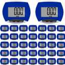 Weewooday Pedometer for Walking Steps and Miles Simple Step Counter Clip on for Walking with Digital Display Portable Tracker Pocket Pedometer Bulk for Men Women Adults Seniors(32 Pcs)