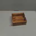 Acacia Cocktail Paper Napkin Holder Square 5.4x5.4 inches, Wood Flat Napkin Tray, Cocktail Napkin Caddy For Kitchen Dcor, Restaurant Countertop Bar Accessories