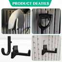 20 Pcs Storage Shed Tool Hooks Black Tool Hanger Compatible with Suncast Shed Accessories for Hanging Storage Shelves Organizer Accessories Parts Replacement Screws Brackets Ladders(J/v)