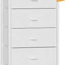 Furnulem White Tall Dresser for Bedroom,Vertical Storage Tower Unit and End Table with 6 Fabric Drawers, Nightstand Furniture with Drawer Organizer in Living Room,Closet,Entryway,Hallyway, 11.5"D x 16"W x 39.6"H
