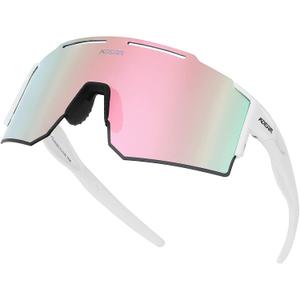 Sports Polarized Sunglasses Men Women UV400 Cycling Glasses Windproof Goggles for Driving Running Golf Eyewear (C10)