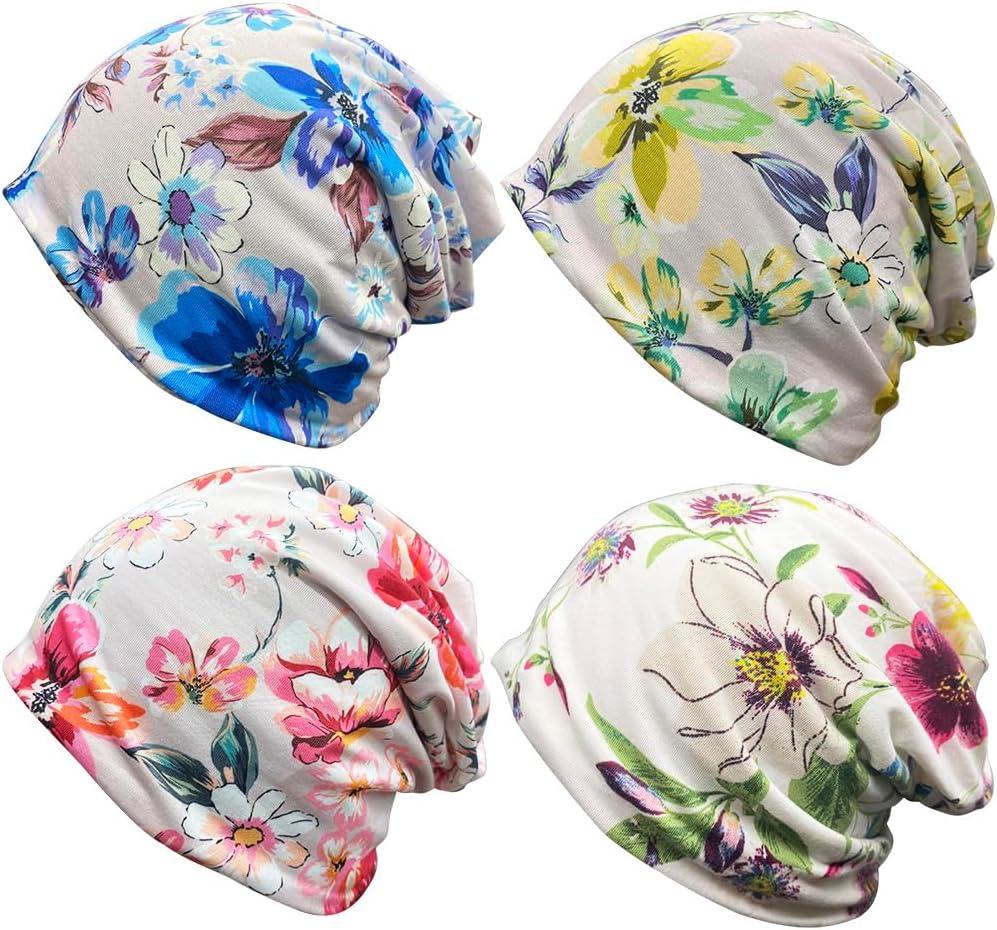 JarseHera Womens Slouchy Beanie Soft Chemo Caps Breathable Cancer Headwear Hats Turban