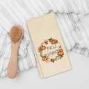 Vintage Fall Pumpkin Kitchen Towels, Retro Autumn Pumpkin Dish Towels for Kitchen, Fall Tea Towel, Farmhouse Rustic Autumn Hand Towel for Bathroom, 16x24 Inch Set of 2