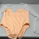 Clispiy Mesh Pearl Top Sheer Bodysuit For Women Pearl Long Sleeve Bodysuit With Snap Crotch L