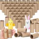 Henoyso 100 Packs Cardboard Tubes for Craft 1.57 x 3.74 Inches DIY Empty Toilet Paper Rolls Craft Cardboard Paper Round Tubes Christmas Gift School Classroom Art Supplies for Kid (Brown)
