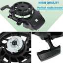 594062 Recoil Starter Pull Start Assembly Compatible with Briggs and Stratton Recoil Starter Fits for 103M05 103M0B 104M02 104M05 093J02 103M02 Lawn Mower