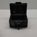 Honeywell Safes & Door Locks - Small Safe Box Chest for Home - Fireproof Safe Holds #10 Envelopes, USB Flash - Strong ABS Plastic - Document, Money Safe with Key Lock System - 0.15 CU, Black - 1101