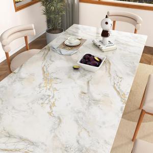 Wallercity Beige/Gold Glossy Marble Contact Paper for Countertops Peel and Stick Marble Wallpaper Bathroom Kitchen Vinyl Waterproof Shiny Granite Wall Paper for Cabinet Countertop Table Top 24''x118''