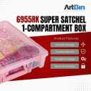 ArtBin 6955RK Super Satchel 1-Compartment Box, Art & Craft Organizer, 1-Pack, Translucent Blush