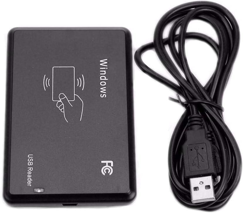 HiLetgo 125Khz EM4100 USB RFID ID Card Reader Swipe Card Reader Plug and Play with Cable First 10 Digit (Only Read 125kHz ID Card, Cannot Read IC Card See Product Pictures)