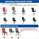 NeColorLife Large Seat Cover for Office Chairs Stretchy & Washable Slipcover for Oversized Cushions, Fits 19.726", Black (Seat Only)