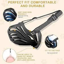 Dog Muzzle, Soft Breathable Dog Muzzles Suitable Dogs, Adjustable Basket Muzzles Prevents Chewing and Biting for Grooming Trimming Training