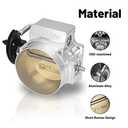 Conjunto de cuerpo del acelerador de 3.622 in compatible con LS LS1 LS3 LS6 LSX Engine 4 Bolt Aluminio Plata