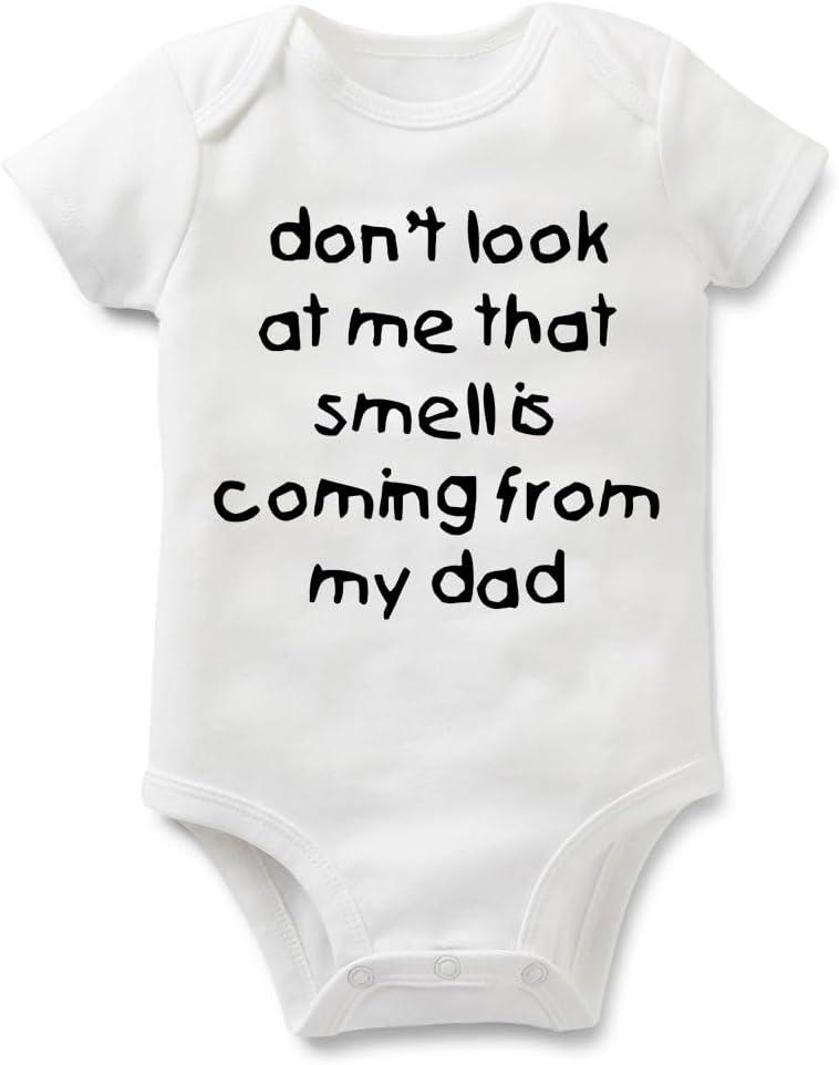 Rocksir Funny Slogan Super Soft Cotton Comfy Baby Short Sleeve Bodysuit (6 Months, Dad1)