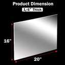 CALPALMY (2 Pack) 1/4" Thick Clear Acrylic Sheets - 16 x 20 Pre-Cut Plexiglass Sheets for Craft Projects, Signs, Display Cases, Sneeze Guard, and More - Cut with Engraver, Power Saw or Hand Tools