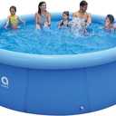 12ft x 36in Inflatable Swimming Pool, Outdoor Above Ground Blow Up Pool, Top Ring Easy Set Pool