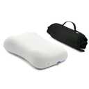 Cushion Lab Travel Deep Sleep Pillow – Compact Memory Foam Neck Pillow for Sleeping, Portable Pillow for Hotels, Camping, Side & Back Sleepers, On-The-Go – Black