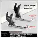 2025 New Bead Sewing FootP369 New Bead Sequin Special Presser FootWedding Dress Bead Fabric Sewing and Beaded Materials (Style A+Style B)