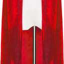 Mayplous Halloween Costume Cape Cosplay Cape Velvet Cloak Fancy Dress Role Play Dress Up (59", Red)