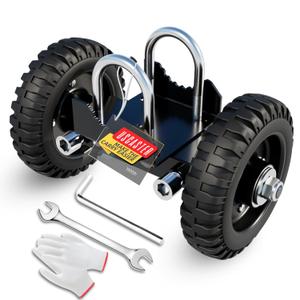 Rolling Gate 6inch Rubber Wheel Carrier for Driveway Chain Link Fence Metal Tube Gates and Rolling/Sliding Gates(1packBlack)